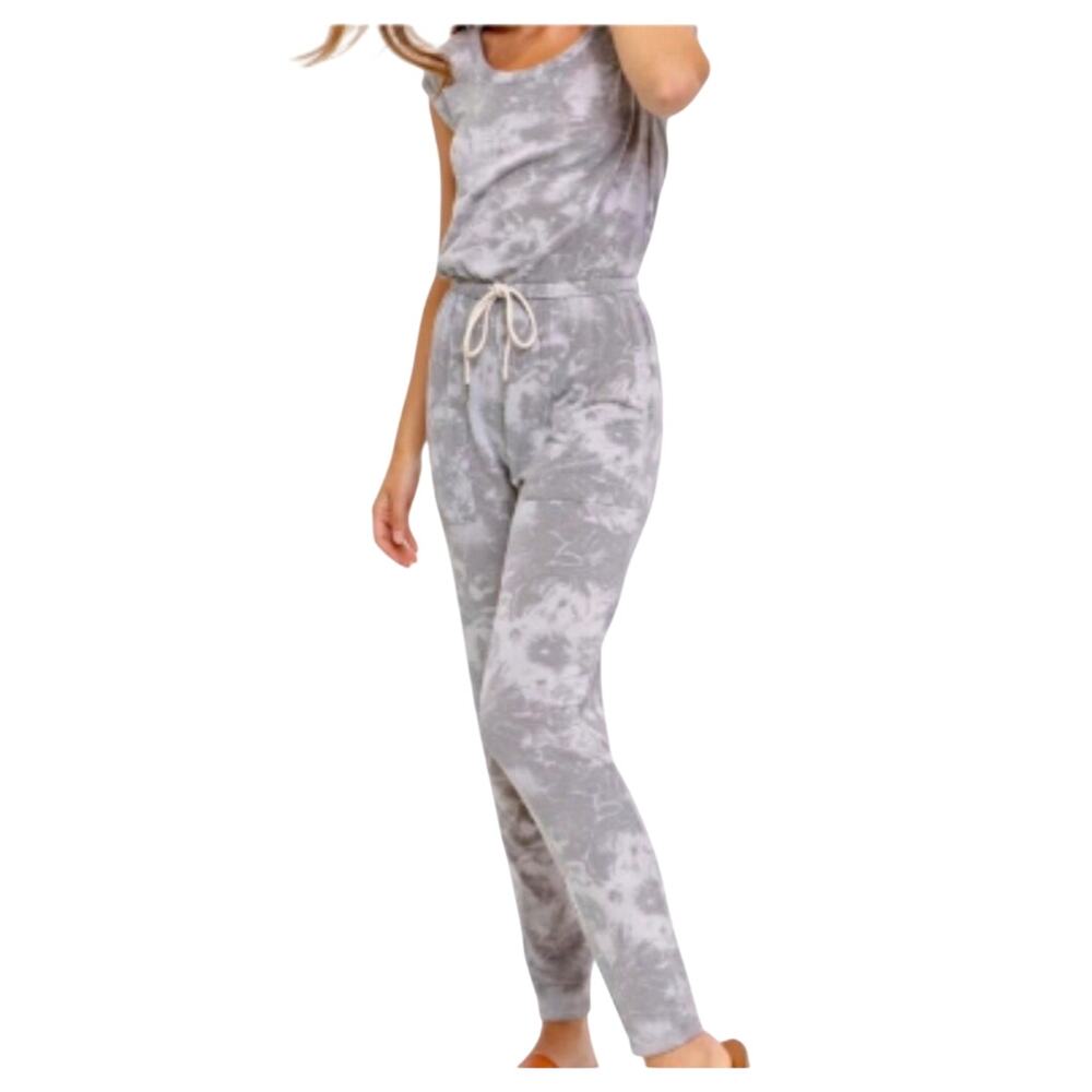 Gilli Womens Maura Tie Dye Short Sleeve Drawstring Waist Jumpsuit Size 3X NWT
